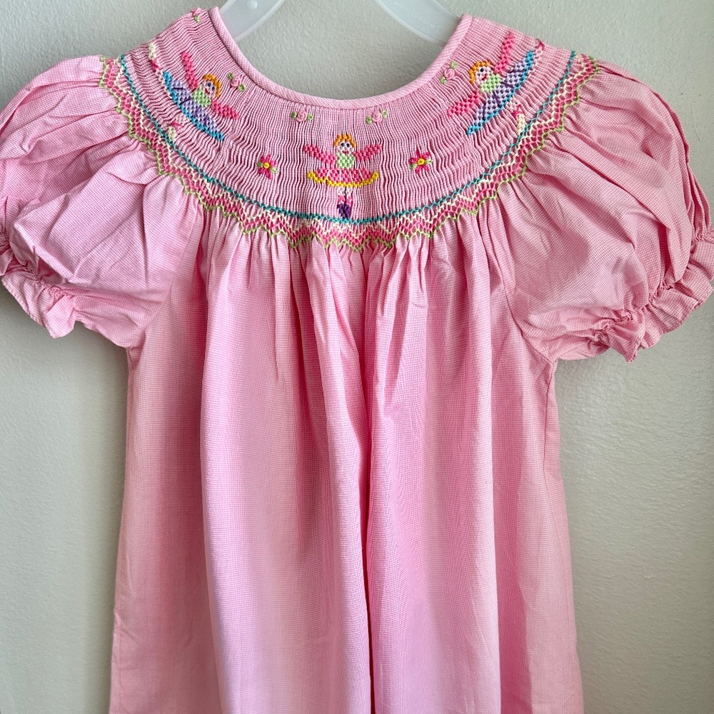 Smocked Dress with fairies, Rosalina size 2